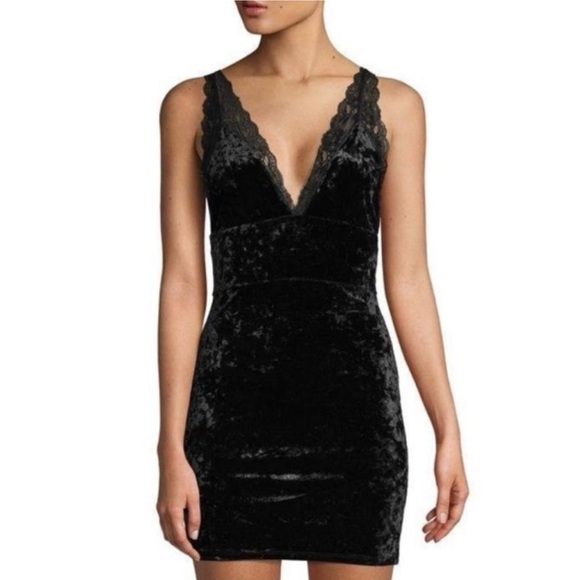 Free People Black Lace Mini Dress - Picture 4 of 4